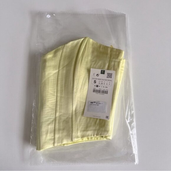 Zara - Women's Fitted Corset - Lemon Yellow. Size: S. NWT. (1801) - Picture 2 of 7